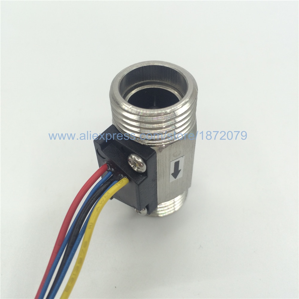 SUS304 G1/2&quot; Water Liquid Temperature Measurement Flow Sensor Meter Hall Effect