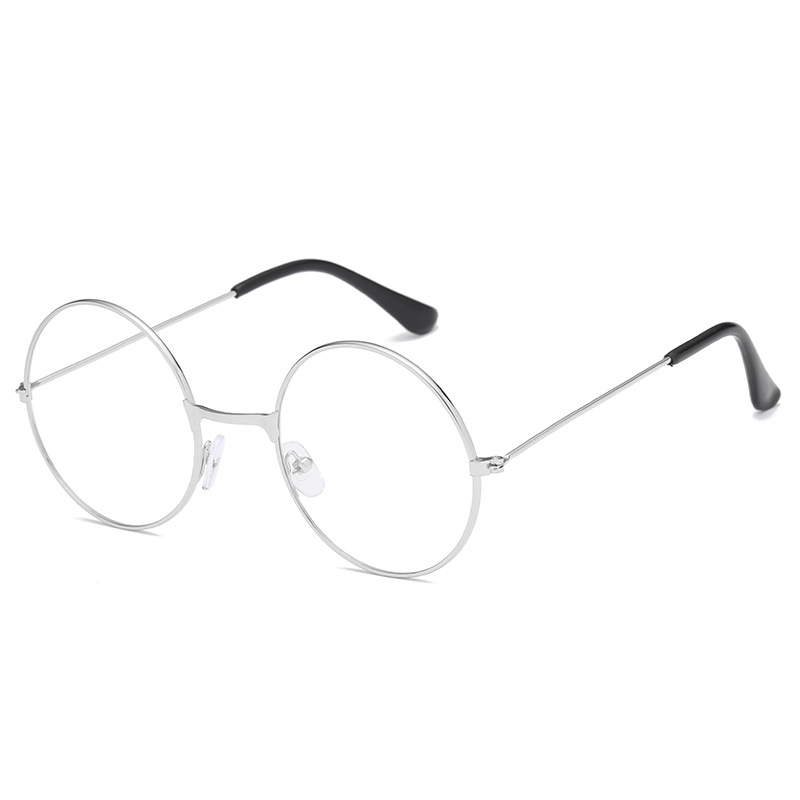 Unisex Retro Round Circle Metal Frame Eyeglasses Original Clear Lens Glasses 2 Styles Men