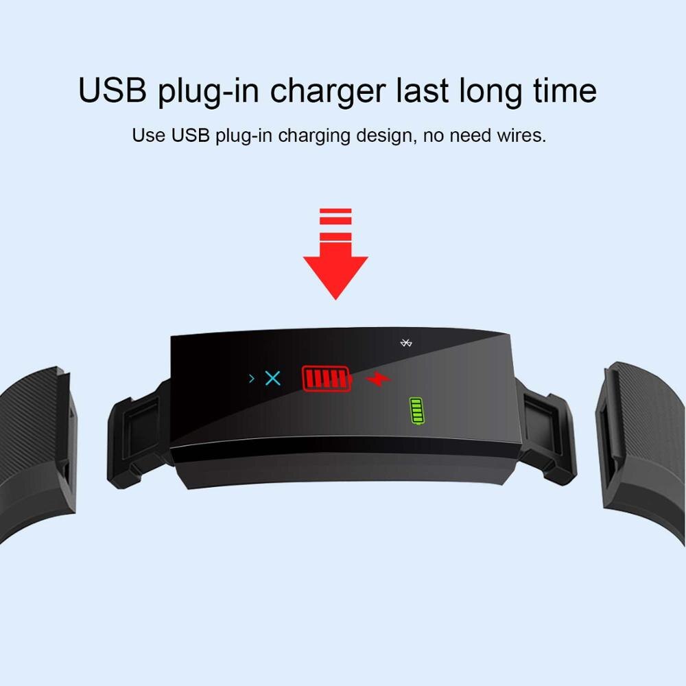 Bracelet Heart Rate Blood Pressure Smart Band Fitness Tracker Smartband Bluetooth Wristband for fitbits Smart Watch