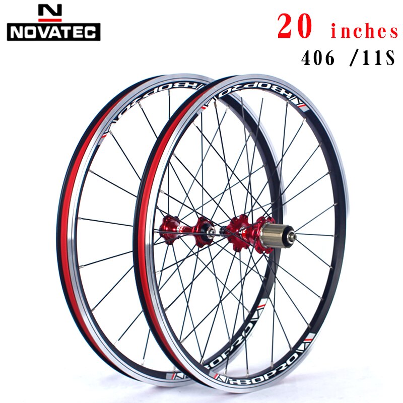 Juego de ruedas de bicicleta de 20 pulgadas Novatec A271/F372SB V, freno 451 406, 4 rodamientos, 7-11 velocidades, 20 24H, ruedas plegables de aleación de aluminio con QR