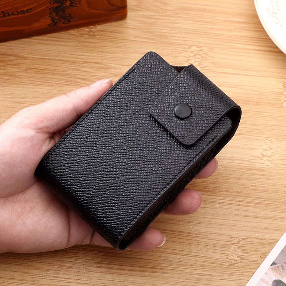 Mode Unisex Zaken Id Credit Card Wallet Holder Naamkaartjes Case Pocket Organisator: Black