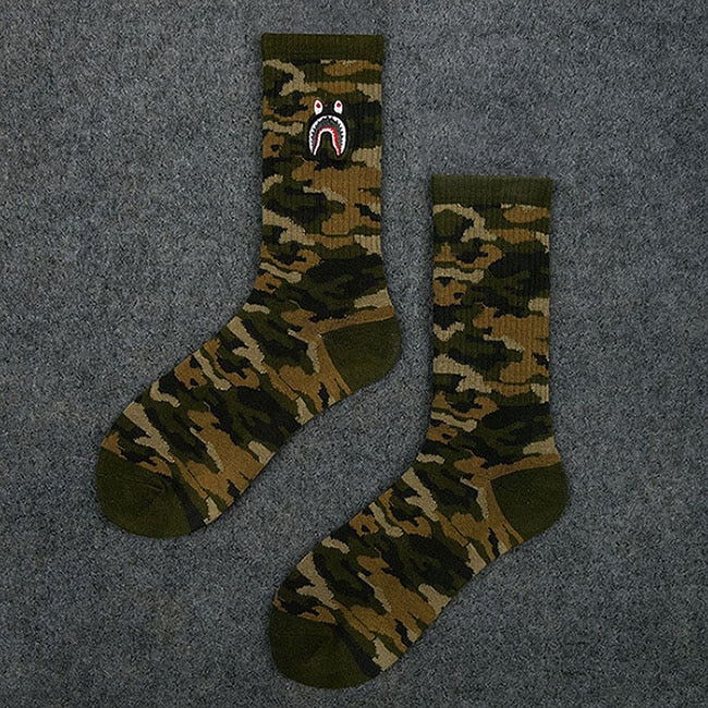 Men Brand Street Socks Camouflage Women Hiphop Korea Skateboard Sokken Cotton Elasticity Sporty Wear Outside Long Socks: 1