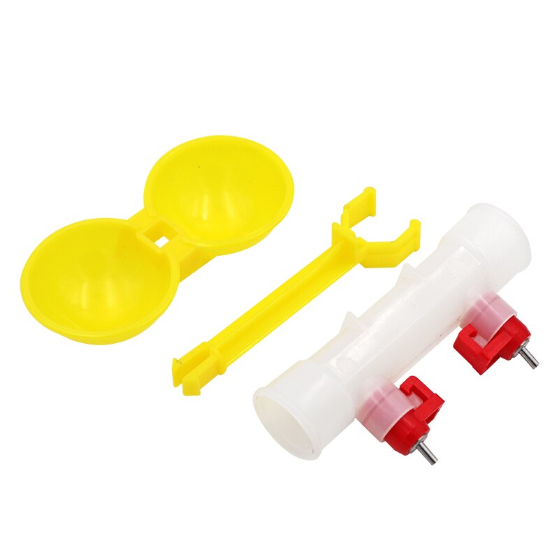 5/8/12Pcs Chicken Drinking Fountain Double Nipple Drinker Hanging Cups Chicken Feeder Farming Equipments Quail Feeders