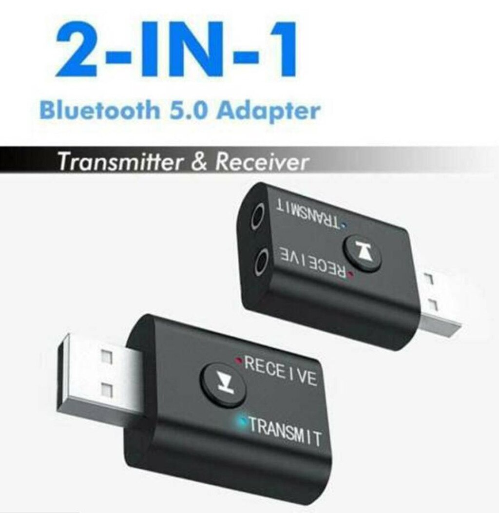 Universal USB Bluetooth 5.0 Audio Transmitter-Receiver Adapter 3.5mm for TV PC Car AUX US for PC Laptop Speakers Mobile Phone