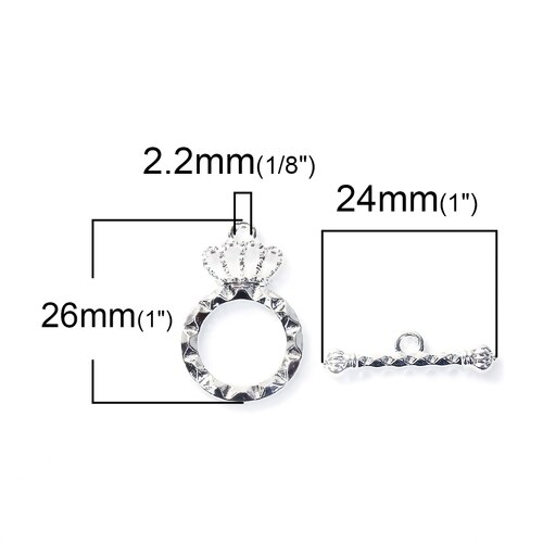 DoreenBeads lega a base di zinco colore oro attiva/disattiva fermagli foglie di fiori risultati braccialetto fatto a mano componenti gioielli fai da te, 2 set: 4