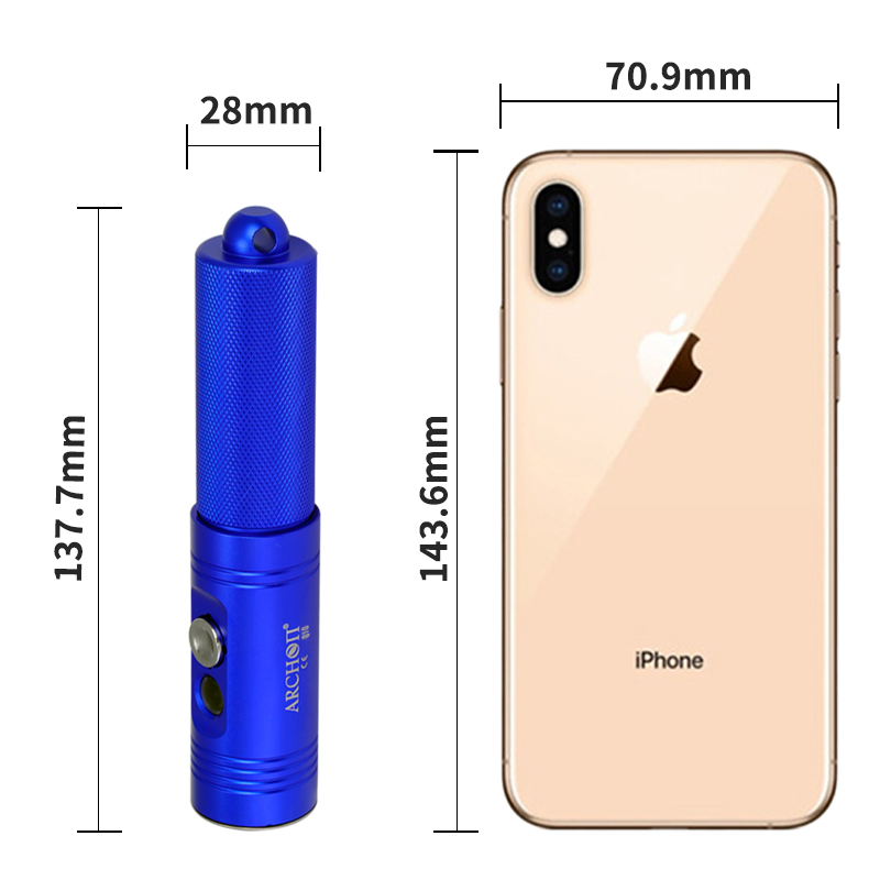 ARCHON V10S II 1200LM doprowadziło Latarka robić nurkowania Lanter Latarka robić nurkowania Podwodna latarka robić nurkowania