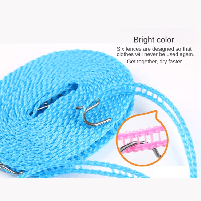 Travel Household Laundry Storage Supplies Nylon Clothesline Fence Non-Slip Windproof Clothesline Quilt Airing Rope Outdoor
