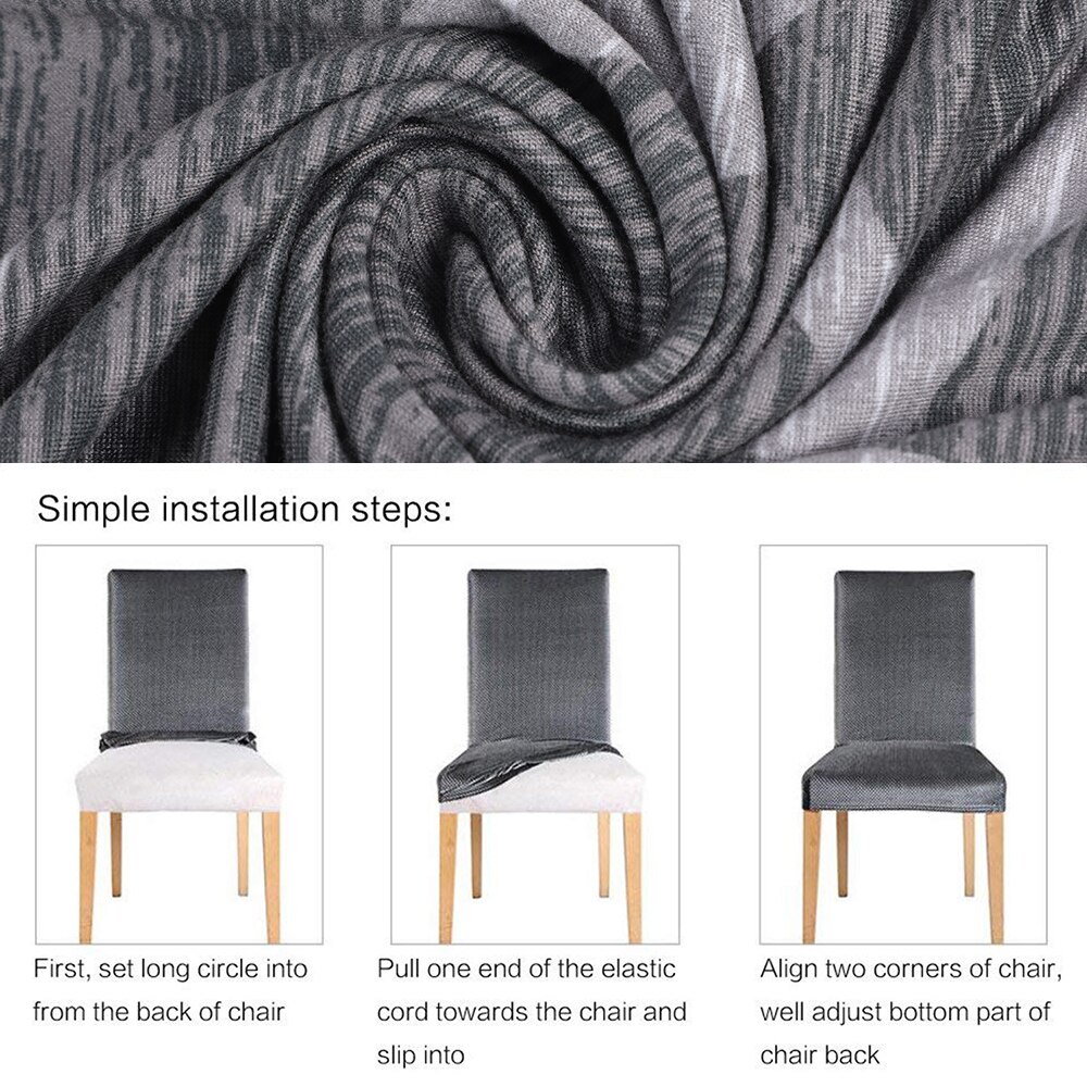 1pc- delige stoelhoes met elastische, vuilafstotende en afneembare bekleding voor dinerstoelen, bruiloften en andere evenementen.