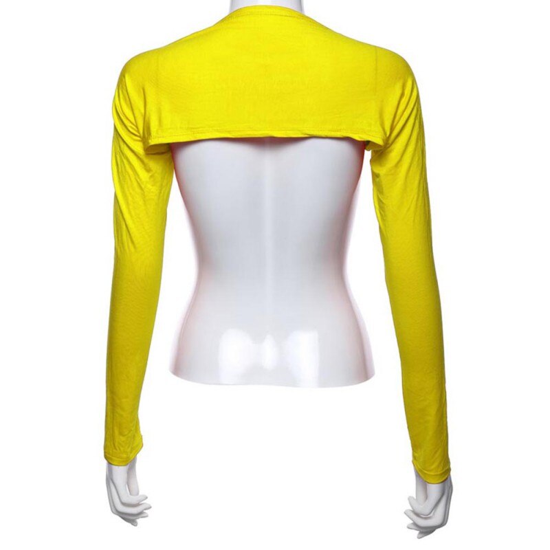 Stijlvolle Vrouwen Hijab Moslim Een Stuk Mouwen Arm Cover Bolero Bolero Hayaa 20 Kleuren Arm Warmers vrouwen tops: Geel