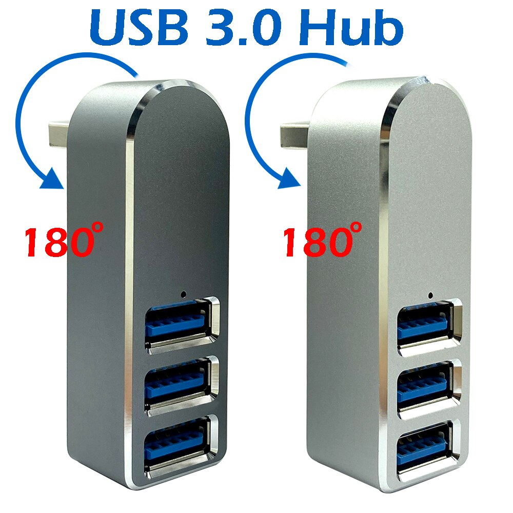 Mini USB HUB 3 ports USB3.0 High compatibility Aluminum alloy shell High speed USB 3.0 compatible USB2.0