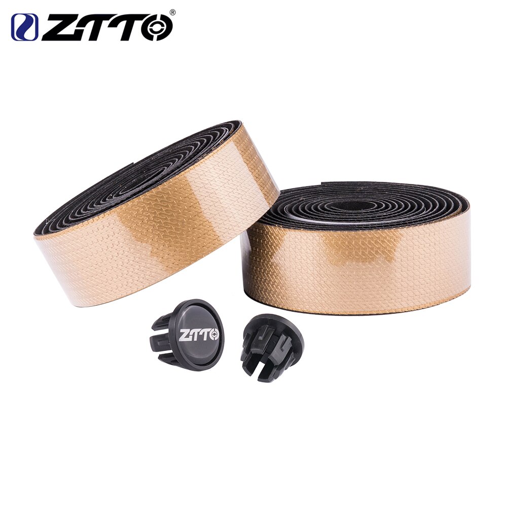 ZTTO Road Bike Bar Tape colorful Gradient color gold green teal Handlebar tapes EVA PU Tape Durable Shock-Proof Bartape BD3: BD5-Golden