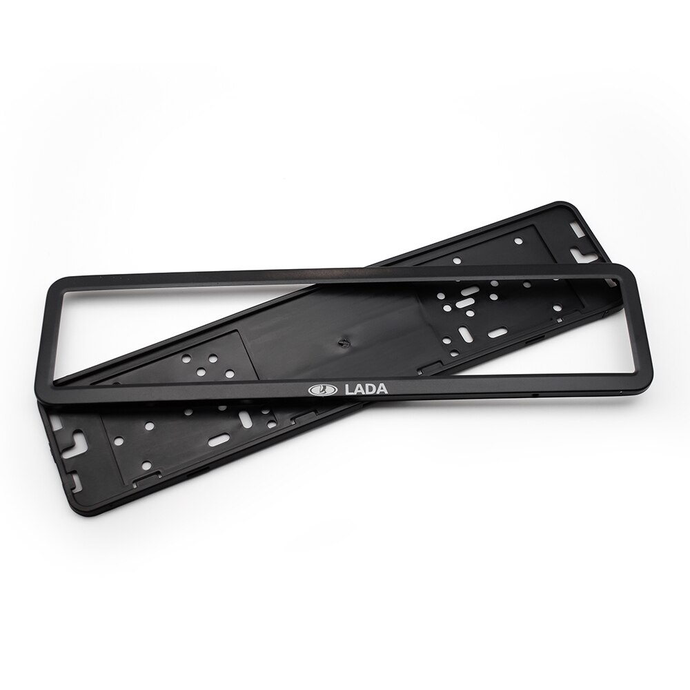 2 uds. Marco para matrícula de acero inoxidable LADA EU para matrícula de coche RUS, soporte para matrícula de coche, accesorios para coche