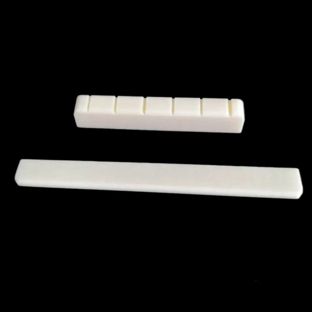 1 Pc 6 Snarige Bone Klassieke Gitaar Brug Zadel Of Moer Witte Bone Brug Vervangende Onderdelen Real Bone Gitaar moer Zadel