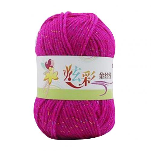 4 Strands Soft Knitting Crochet Thread Hand Woolen Yarn DIY Apparel Sewing Accessories: Rose Red