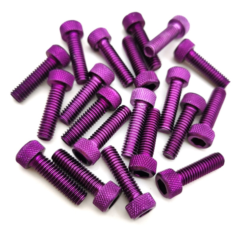Decoraciones de colores: rojo, azul, dorado, Morado, plateado, universal, accesorios de motocicleta M6, pegatina de tornillo para motocicleta, tornillos para moto 6MM