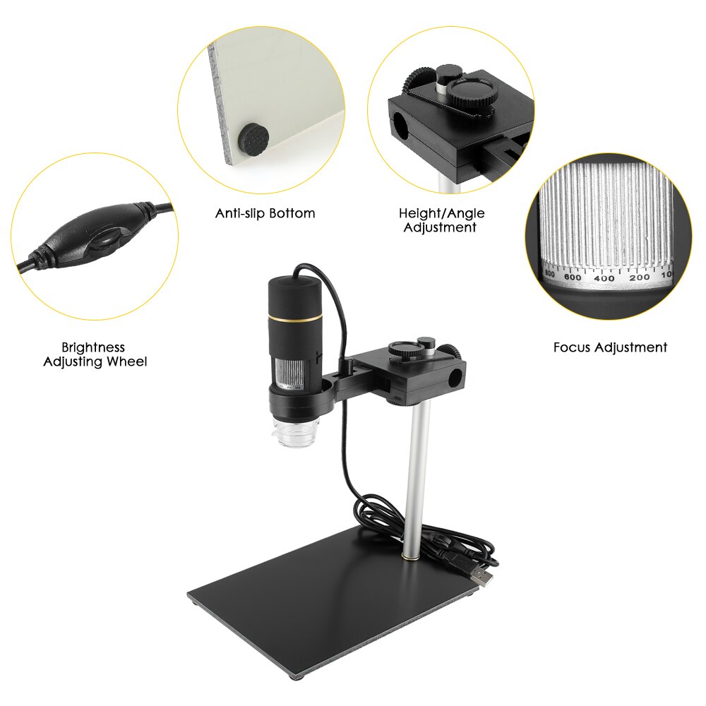 Kkmoon 1000X Vergroting Usb Digital Microscope Met Otg Endoscoop 0.3M Cmos Sensor 8-Led Light Vergrootglas Vergrootglas