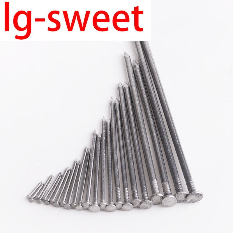 304 Stainless Steel Nail Cement Nail Steel Nail Carpenter Round Nail Cement Wall Nail Lengthened Small Nail Concrete Nail 50Pcs