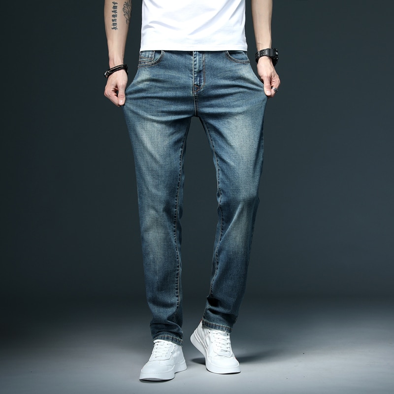 Batmo classica elastiska jeans herr, raka jeans herr, casual jeans herr, plus-size 28-40 p312