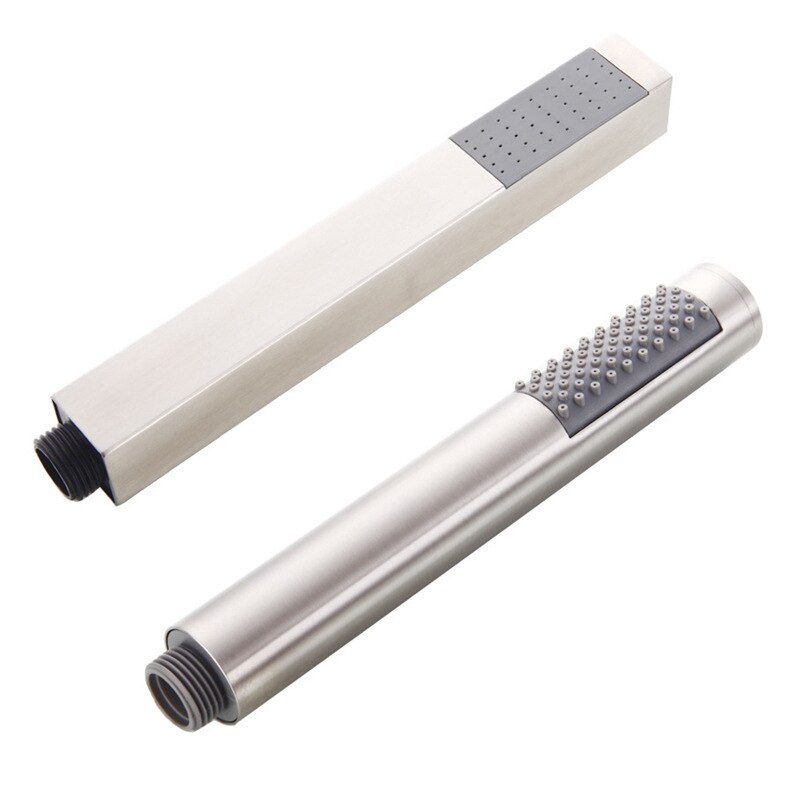 stainless steel hand-held shower shower nozzle circular cylinder shower bibcock Bathroom Handheld Shower Head Bath Sprinkler