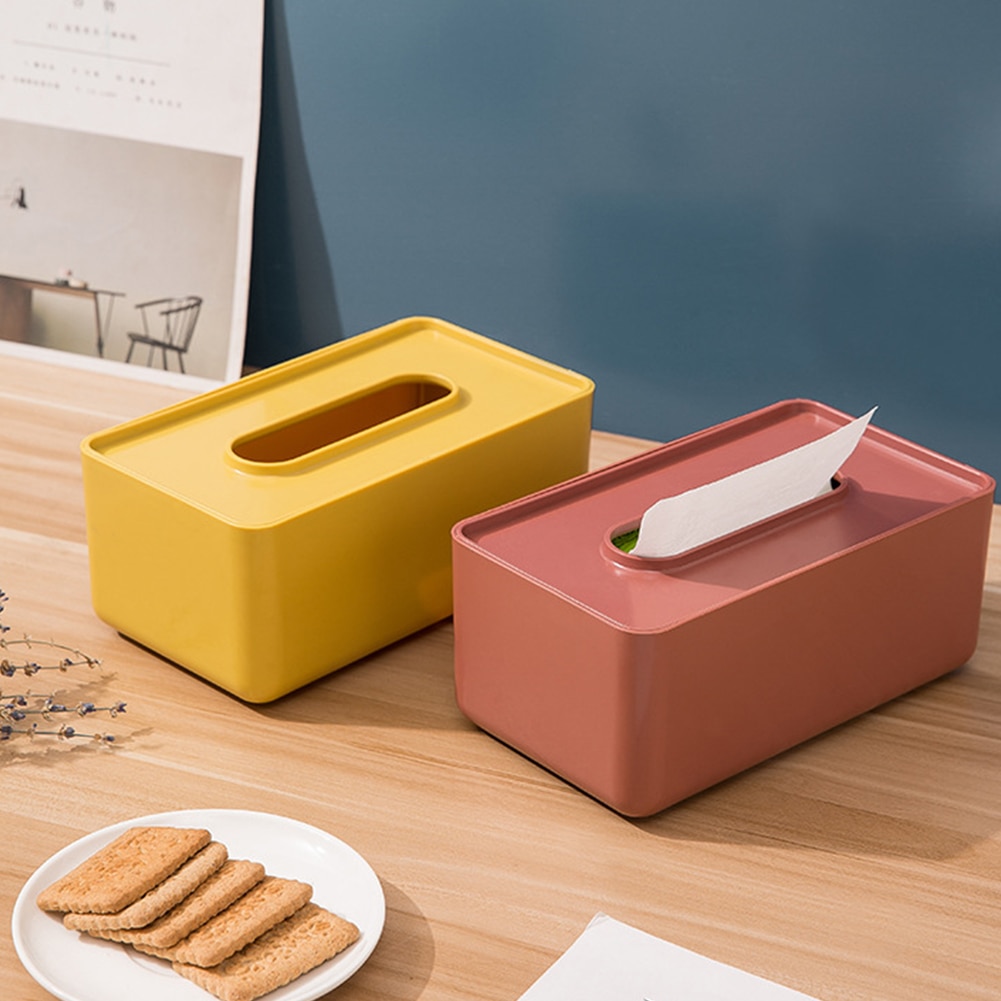 Caja de pañuelos de plástico para bebé, caja de almacenamiento de papel para toallitas húmedas, dispensador de toallas de papel, organizador de servilletas para el hogar