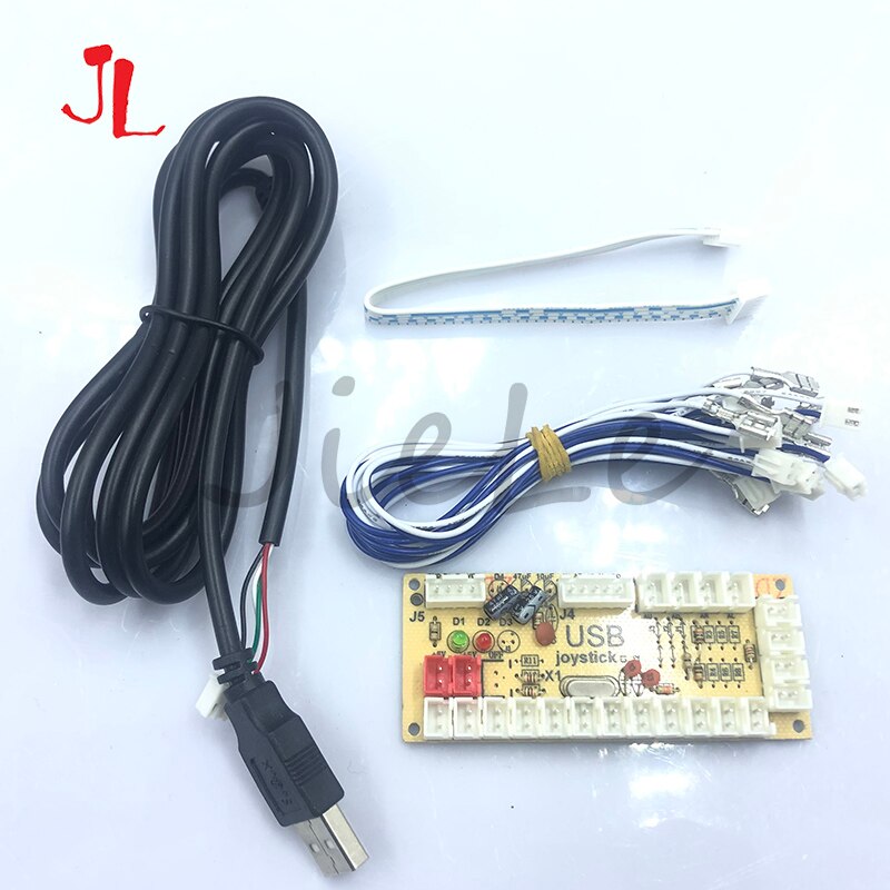 1pcs Zero Delay Arcade usb Encoder PC TO joysticks for 5pin joystick & 2.8/4.8mm button Metal & Plastic sanwa & obsf-30 Accessor