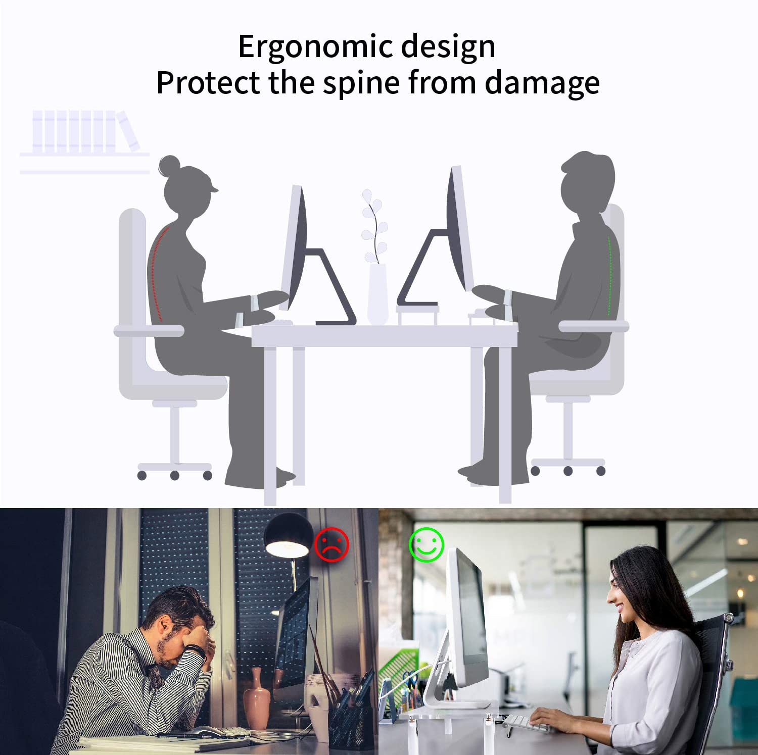 Acrylic Monitor Stand Riser Clear for Laptop iMac PC Printer Desktop Ergonomic Screen Stand Desk Riser Laptop Stand