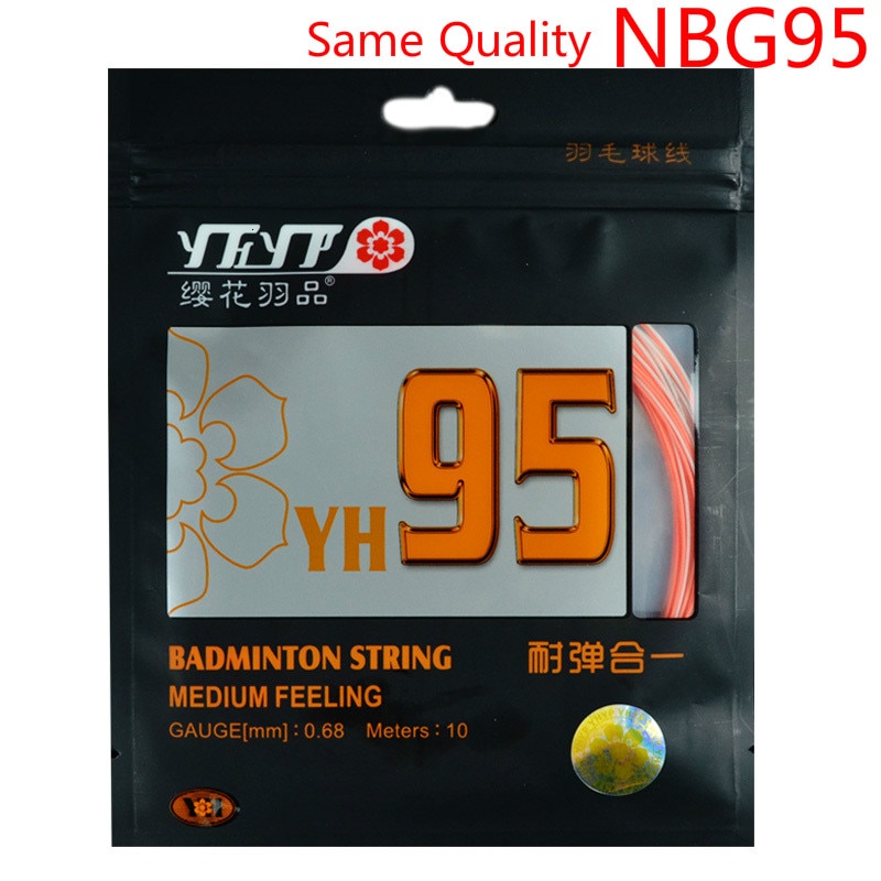 2 STUKS Hetzelfde als NBG95 Badminton String Medium Gevoel Hoge Veerkracht 0.68mm YH95 Racket Lijn L2092-2SPA