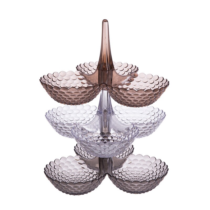 Impilati Stoccaggio Europeo Vassoio Multi-strato di Plastica Piatto di Frutta Secca Spuntino Piatto Tavolo Ciotola spuntino caramella Vassoi cremagliera Organizer