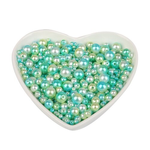 Rund regnbue farve imiteret perler perler  (4/6/8/10mm 350 stk) håndværk dekoration til gør-det-selv armbånd halskæder smykker fremstilling: Stil 4