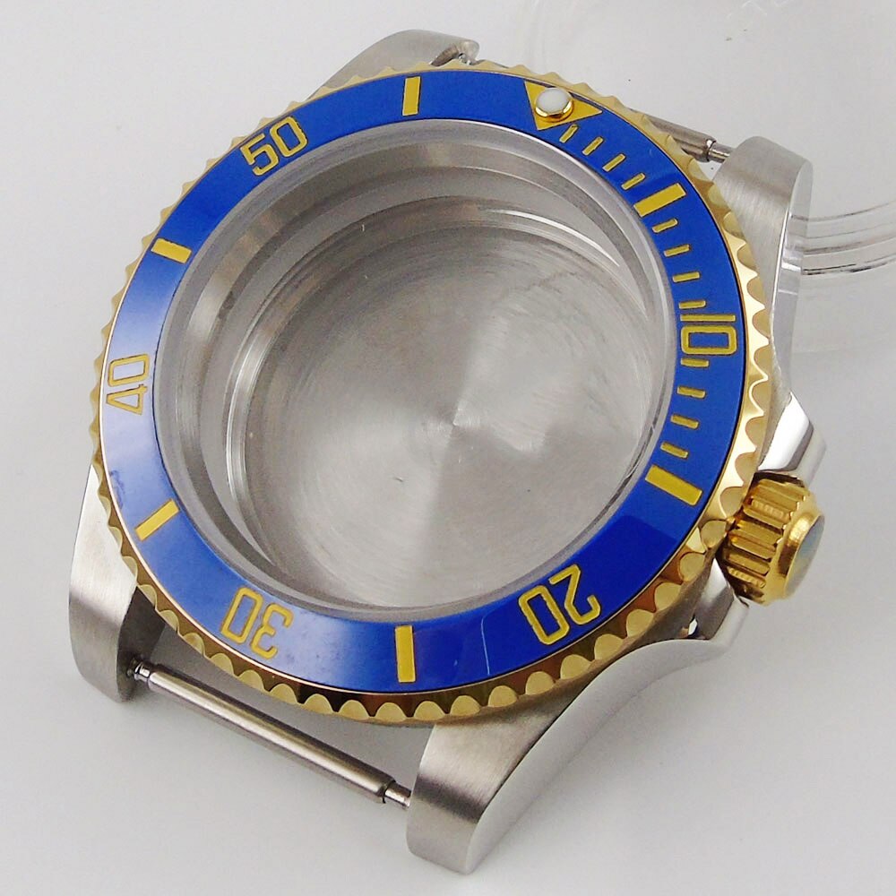Steel Fit NH35 NH35A Watch Case Gold Coated Bezel ... – Grandado