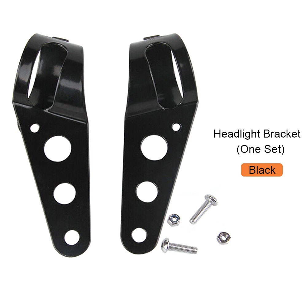 Support de phare de moto en acier inoxydable | 28-43mm 1 paire, Support universel de montage pour Harley Sportster café Racer Bobber: Default Title