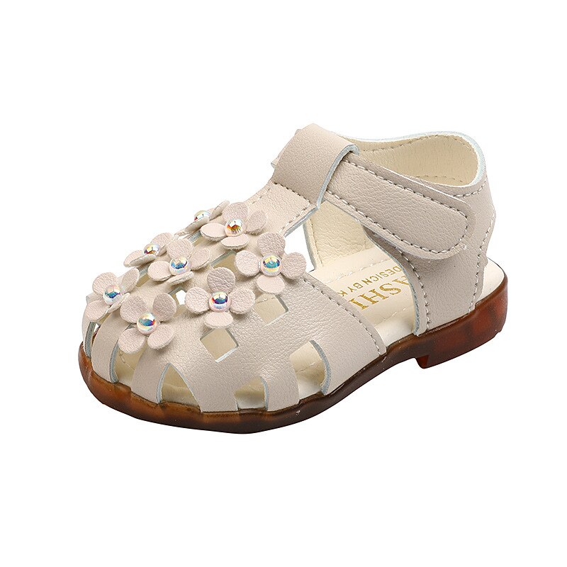 Baby Meisjes Bloemen Sandalen Zachte Pu Leer Peuter Babyschoenen Cut-Out Strand Sandalen Zomer Prinses Schoen SXJ052