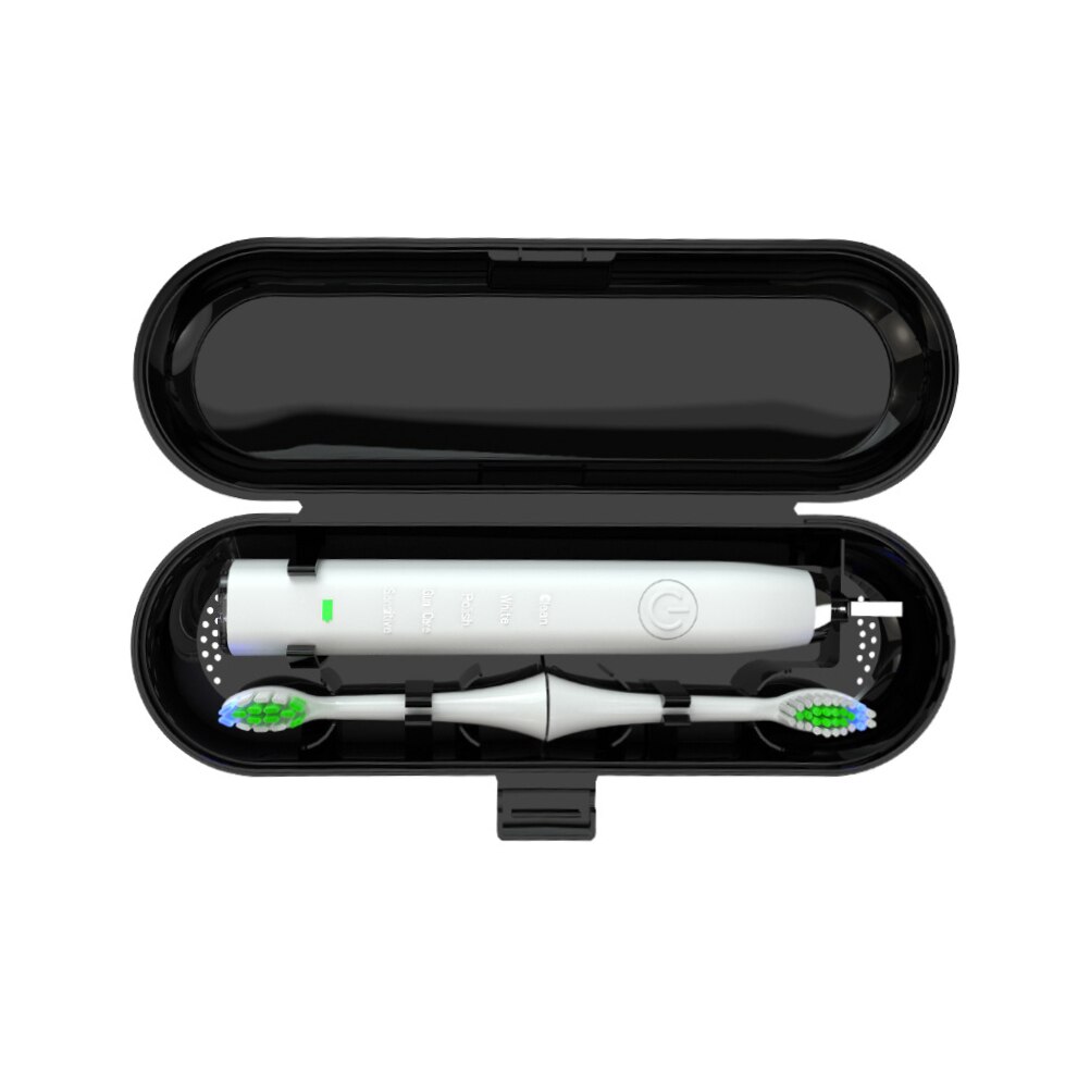 Bærbar rejseboks til elektrisk tandbørste udendørs elektrisk tandbørste beskyttelsesdæksel opbevaringsboks: Sort