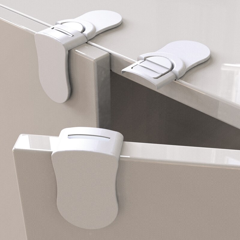 4Pcs/lot Cabinet Lock From Children Safety Products Cabinet Locks Chils Protection Door Drawers Lock Convenient Functional Locks