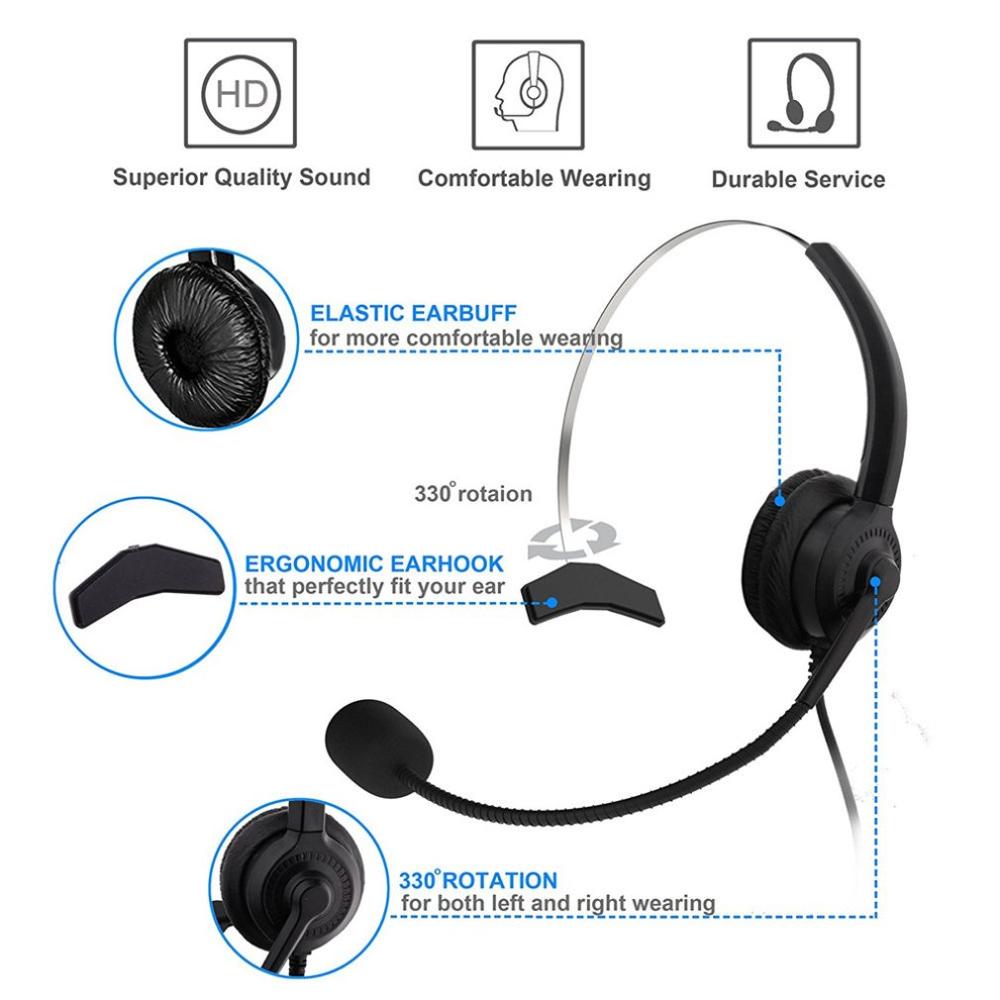 Telefoon Headset Callcenter Noise Hoofdtelefoon Met Mic Volume Verstelbare-Noise Cancelling Verkeer Headset Oproep