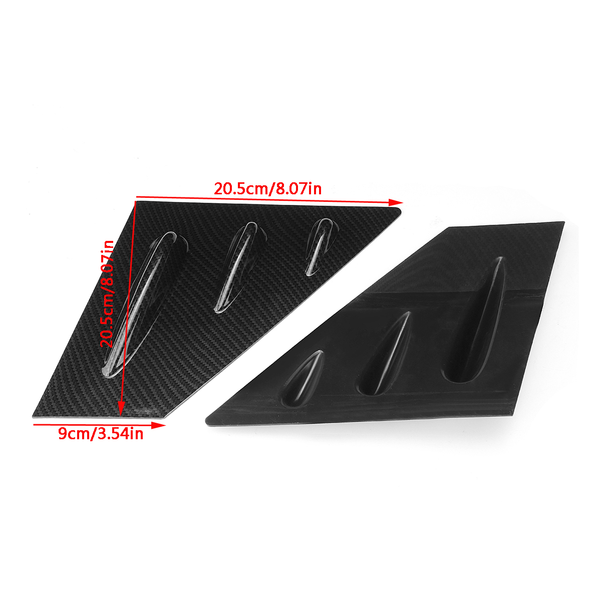 2x con apariencia de fibra de carbono ventana delantera de automóvil rejilla de ventilación lateral para Subaru WRX STI persianas Scoop Cover Vent