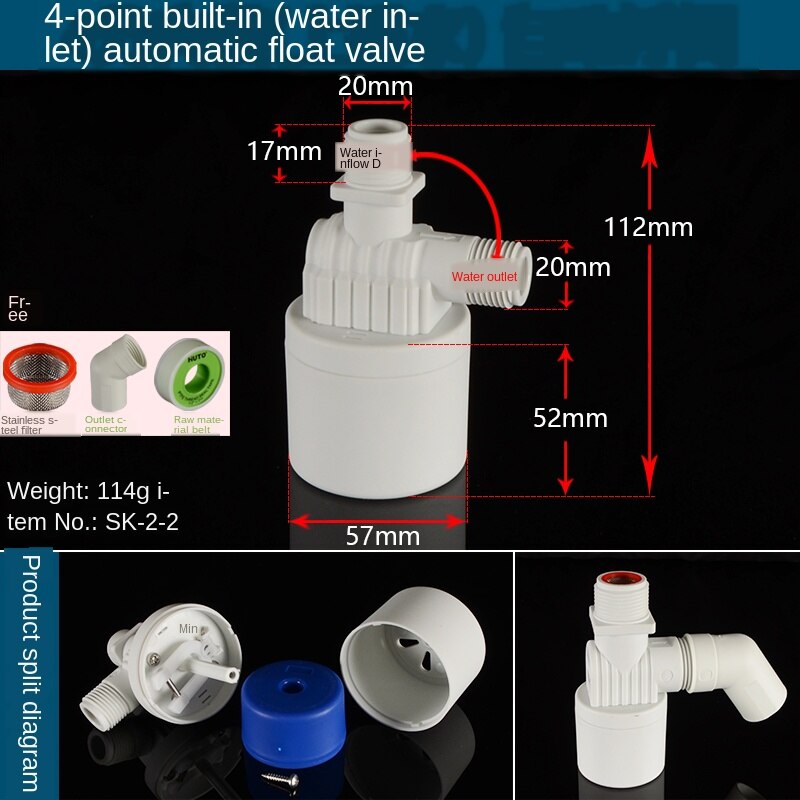 1/2in 3/4in 1 zoll automatische wasserstand Regler schweben Ball ventil Solar- wasser Panzer wasser turm Schwimmbad wasser einlass schalter ventil: SK-2-2