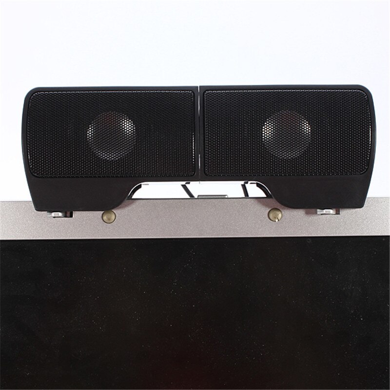 LEORY 1 par Mini portátil Clipon estéreo USB altavoces línea controlador barra de sonido para portátil Notebook Mp3 Player PC con Clip