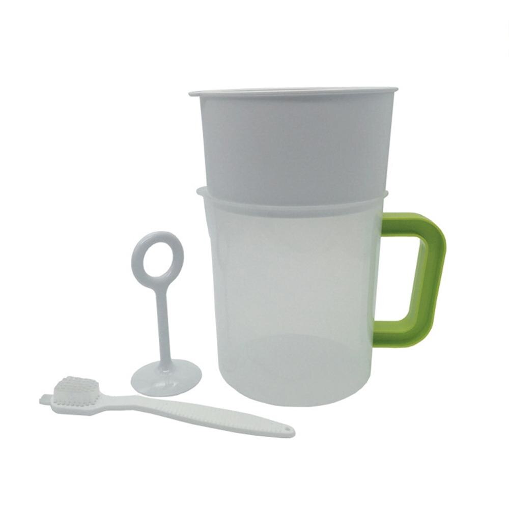 4 st 1.5l plast sojamjölk maker filter set soja mjölk sil nöt mjölk påse alternativ inklusive filter kopp stång borste