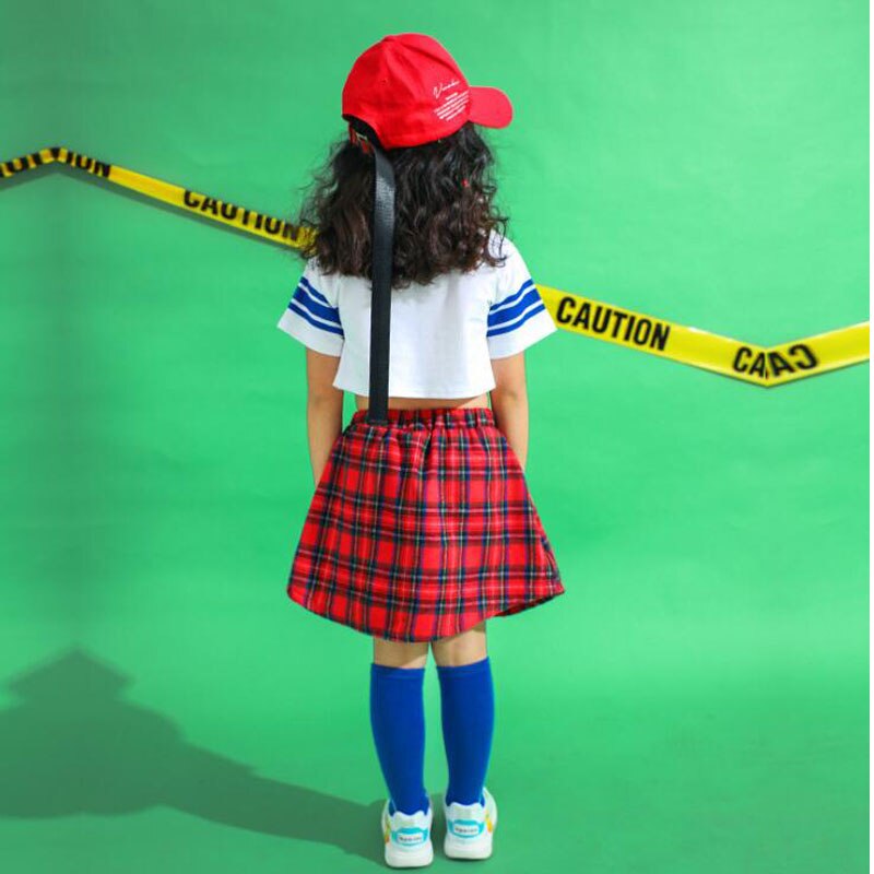 Sudadera de salón para niños falda de baile ropa de escenario trajes niñas animadoras Jazz moderno Hip Hop Ropa de baile traje