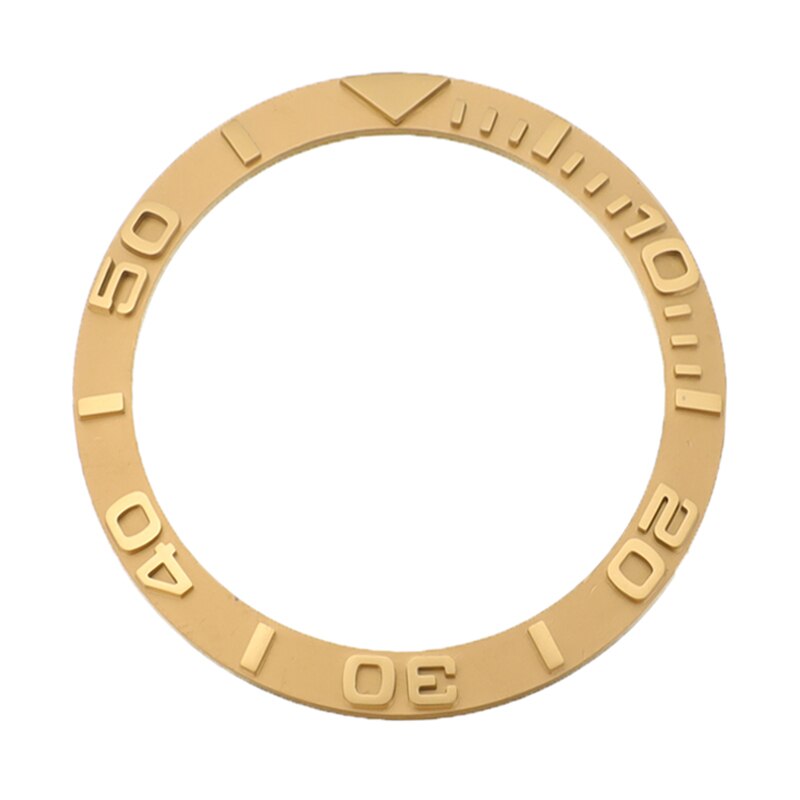 Ceramic Watch Bezel Zirconia Waterproof Watches Cover Ring Mouth Scale Ring Accessories 38*31.8*1.2mm Unisex Silver Black Gold: Gold