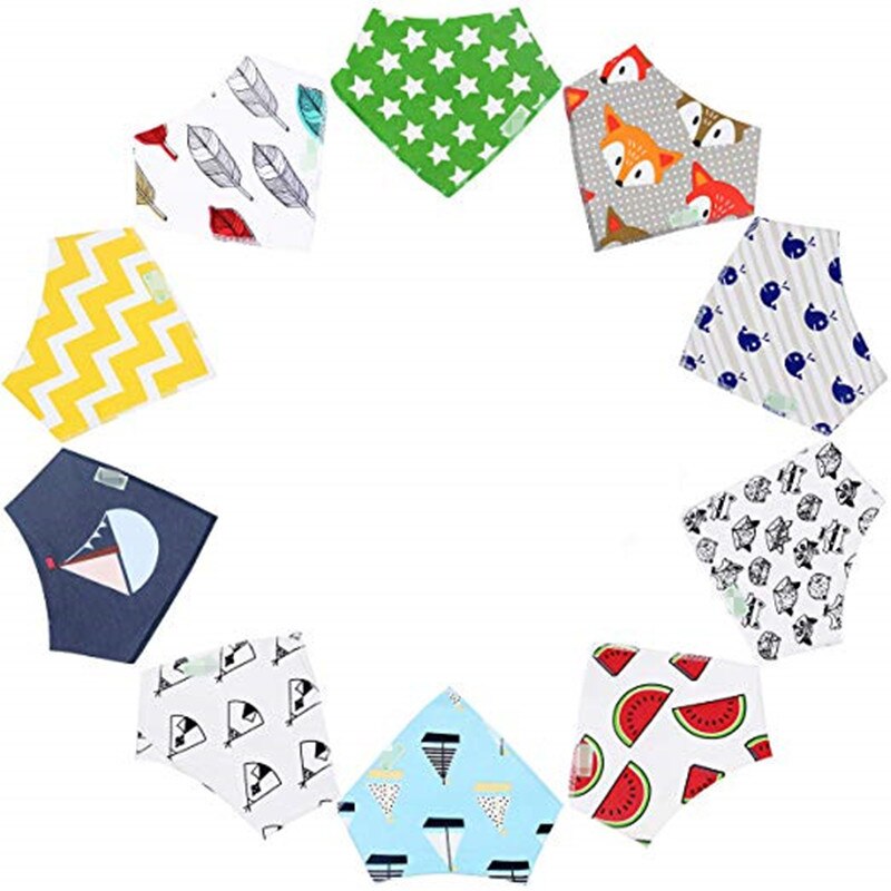 Di vendita caldo bandana del bambino di trasporto bavaglini cute triangolare tovagliolo della saliva del bambino panni del burp Set Regalo Per Le Ragazze Jewel Set del bambino bandana bava bavaglini