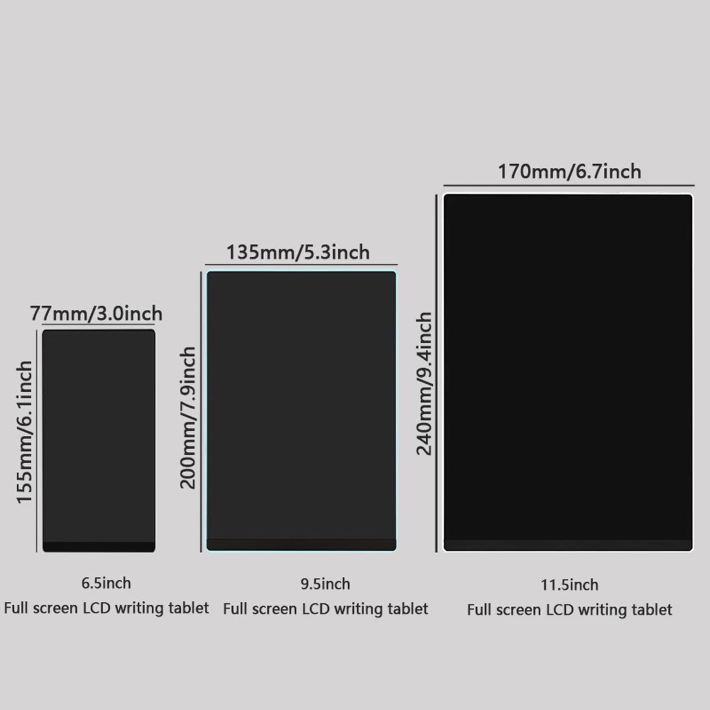 6.5/9.5/11.5 Inch Smart Writing Board Drawing Tablet LCD Screen Writing Graphic Tablets Electronic Handwriting Pad with Pen