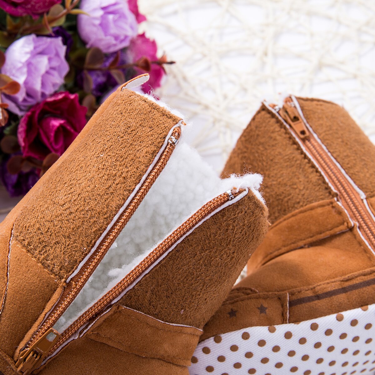 Baby Meisjes Jongens Snowboots Peuter Schoenen Winter Half Laarzen Baby Zachte Bodem Schoenen