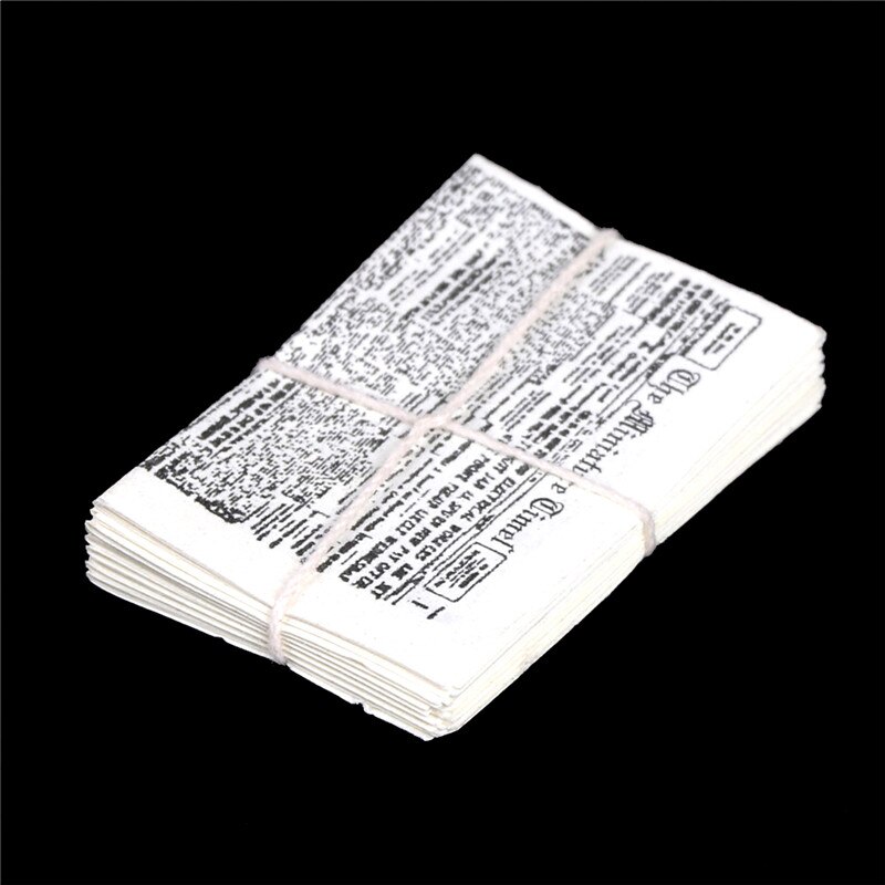 Schattige mini 1:12 poppenhuis miniatuur simulatie 1 bundel kranten poppenhuis miniatuur boek voor fantasiespel speelgoed accessoires