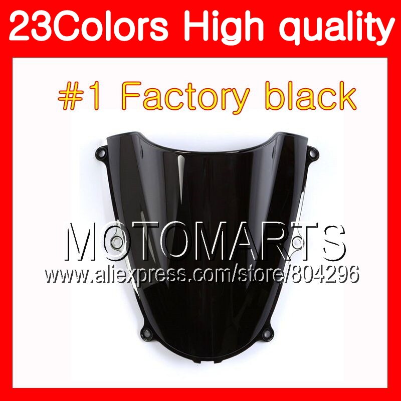 23Colors Windscreen For KAWASAKI NINJA ZX9R 94 95 96 97 ZX-9R 9 R ZX 9R 1994 1995 1996 1997 Chrome Black Clear Smoke Windshield: NO.1