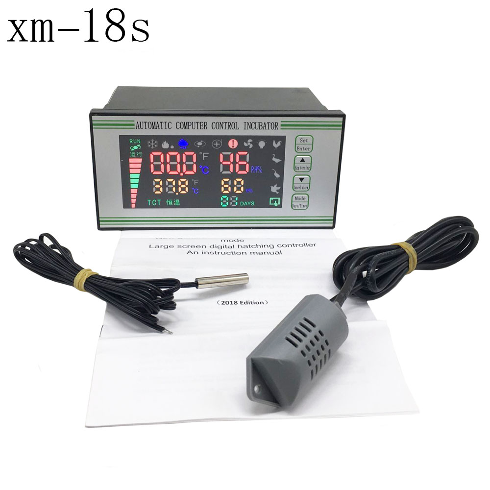 Digitale Temperatuur Controller Vochtigheid Incubator Controller XM18S Voor Ei Uitbroeden Digitale Thermostaat 220V/110V Met Sensor