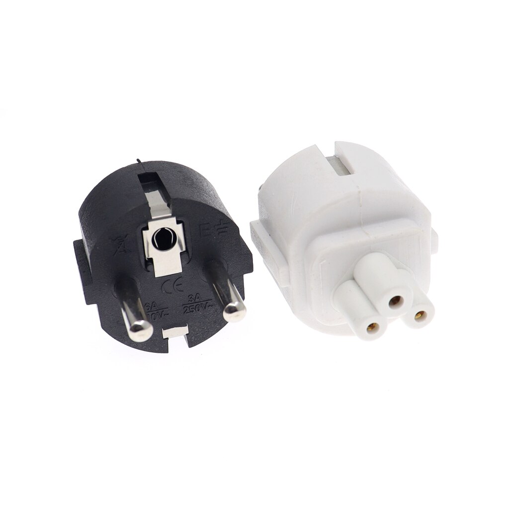 European CEE7/7 Schuko 2 Round Pins TO IEC320 C5 Recetacle Power Plug Convertor ,EU-C5 AC Adapter For Laptop