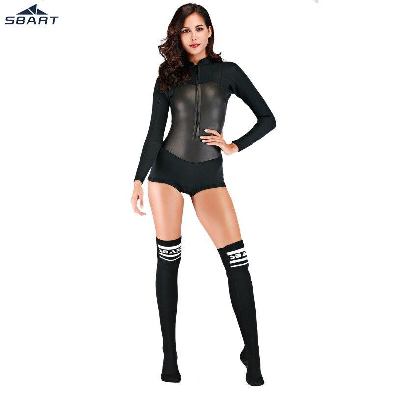 Smart-traje de buceo de neopreno de 2MM para mujer, traje de buceo de manga larga, protección solar, equipo de buceo Anti-UV