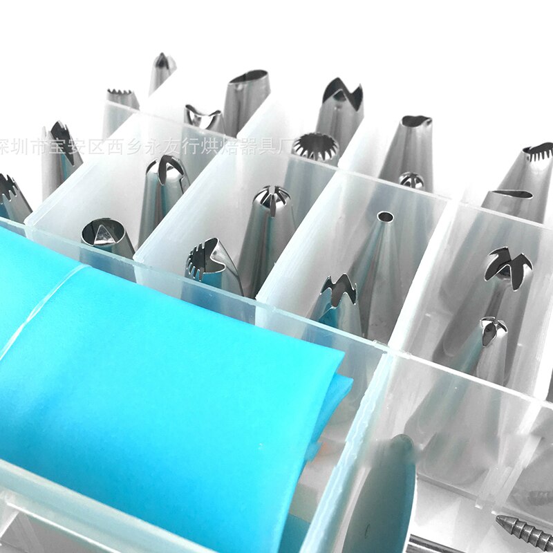 38 kpl venäläinen leivonnainen pussi ruostumaton teräs tee itse suutinsarja kuorrutus putket leivonnaiset kakku jälkiruoka leivonta koristeet